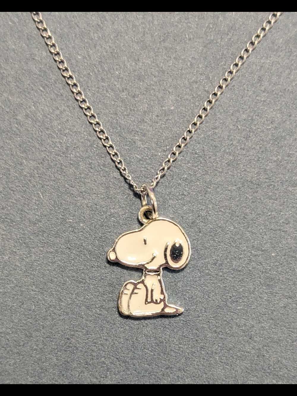 Snoopy Silver-Tone Necklace - Enamel Pendant